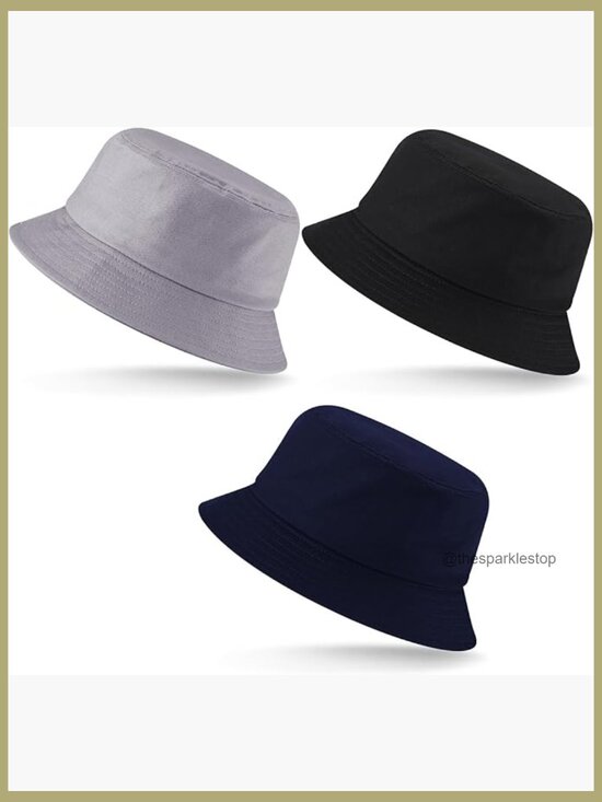 Cotton Bucket Hat Oversize Wide Brim Sun Protection Fishing